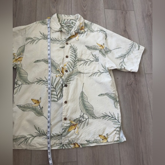 Tommy Bahama Leaf Print Silk Shirt 100% Silk. ππΌππ»π - Picture 3 of 7